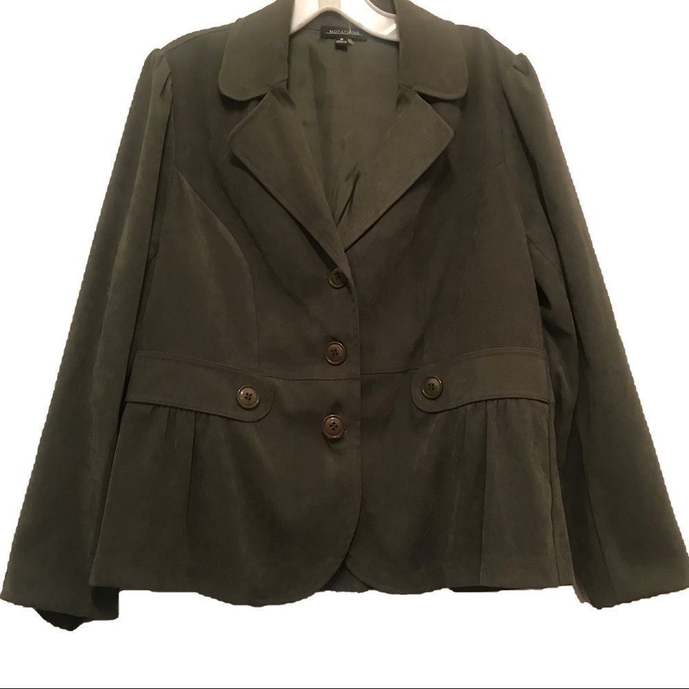 Notations Green Peplum Blazer – Size Medium